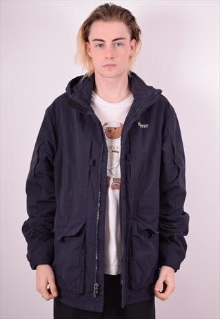 WOOLRICH MENS VINTAGE JACKET XL NAVY BLUE 90S