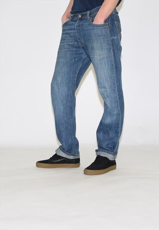 VINTAGE BLUE LEVIS 501 STRAIGHT LEG JEANS