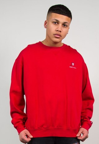 TOMMY HILFIGER RED COLLEGE SWEATSHIRT