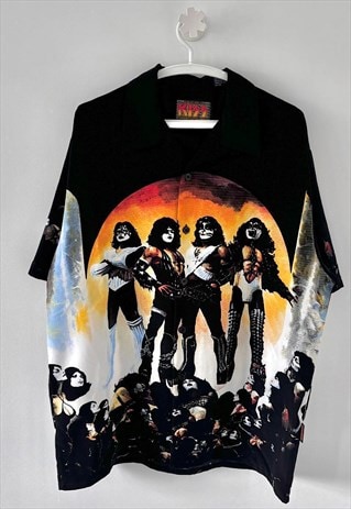 Vintage Kiss love gun dragonfly AOP shirt XL 2002 