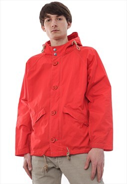NIGEL CABOURN Jacket Military Hooded Red