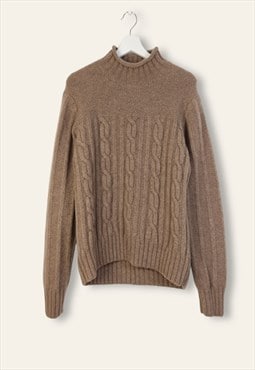 Vintage Timberland Jumper Wool in Brown L