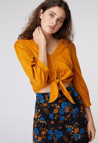 PRINCESS HIGHWAY GOLD TIE ME UP BLOUSE