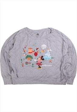 Disney Disneyland Crewneck Sweatshirt Women's X-Large Grey