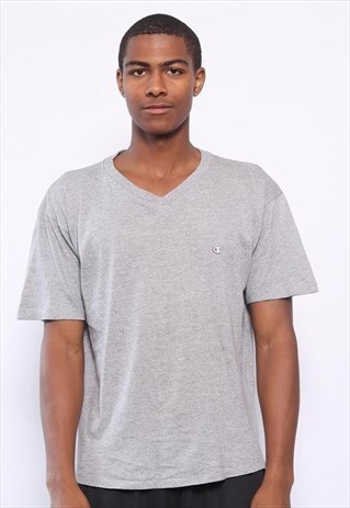 VINTAGE CHAMPION LOGO T-SHIRT GREY