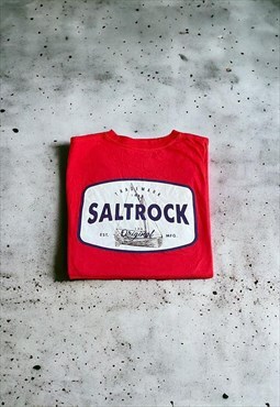 Vintage Men's Y2K Saltrock Surf Spell Out Tshirt