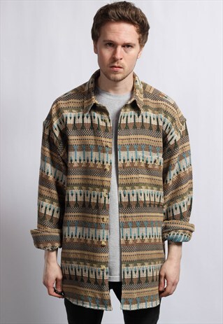 VINTAGE OVERSIZED AZTEC NAVAJO SHIRT