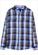 Vintage 90's Marmot Shirt Long Sleeve Button Up Check Blue