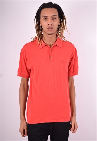 VALENTINO MENS VINTAGE POLO SHIRT MEDIUM RED 90'S