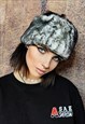 FAUX FUR HEADBAND LUXURY FLEECE HEAD COVER IN VINTAGE GREY