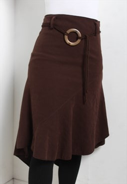 Vintage Y2K Frilly Skirt Brown