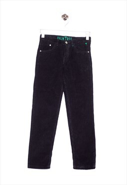 Palm Tree Cord Pant Skinny Fit Black