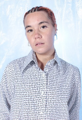 VINTAGE GIANFRANCO FERRE BLACK AND WHITE SHIRT