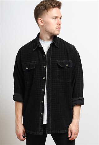 VINTAGE CORDUROY SHIRT BLACK