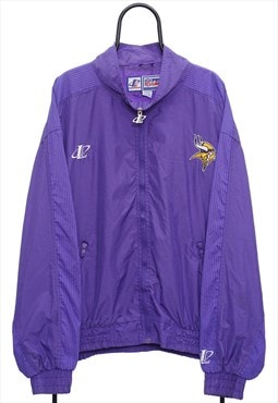 Vintage Logo Athletic NFL Vikings Purple Jacket Mens