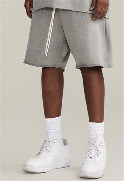 Grey Washed Heavy Cotton Relaxed Fit shorts