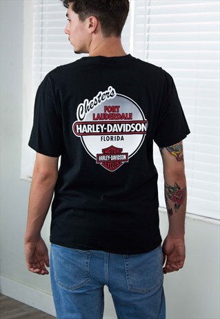 VINTAGE HARLEY DAVIDSON T-SHIRT LOGO 90S L 7.8