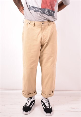FILA MENS VINTAGE TROUSERS W38 L27 KHAKI 90S