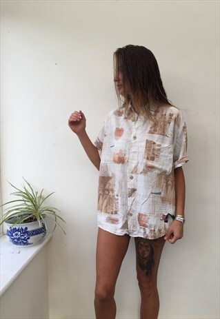 CRAZY PATTERN OVERSIZED RETRO VINTAGE UNISEX FESTIVAL SHIRT
