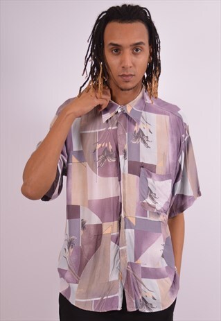 MENS VINTAGE SHIRT XL MULTI 90S