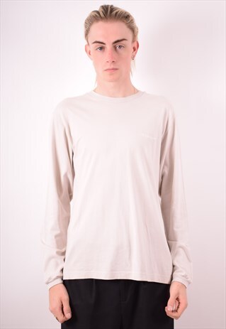 CHAMPION MENS VINTAGE TOP LONG SLEEVE MEDIUM GREY 90S