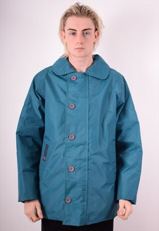 HENRI LLOYD MENS VINTAGE RAIN JACKET MEDIUM GREEN 90S