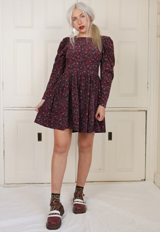 VINTAGE LAURA ASHLEY CORDUROY PRAIRIE DRESS