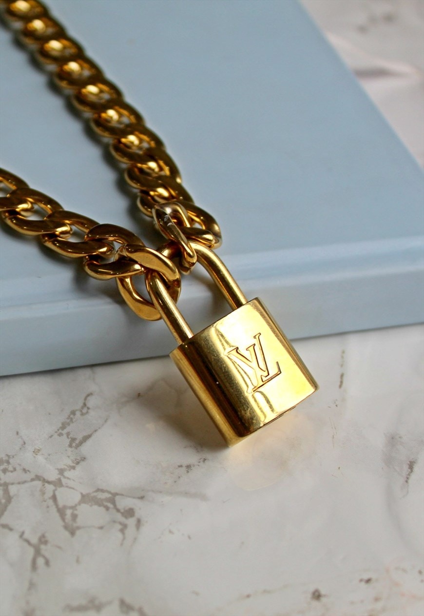 LV Authentic Vintage Padlock Chain  Louis Vuitton Necklace  Shedean