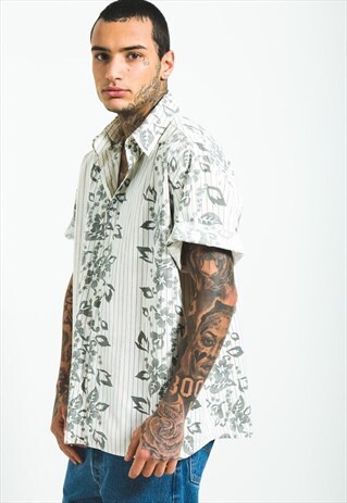 VINTAGE 80S HAWAIIAN SHORT SLEEVE SHIRT / S5556