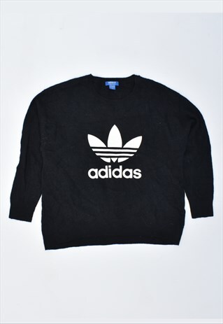 VINTAGE 90'S ADIDAS JUMPER SWEATER BLACK