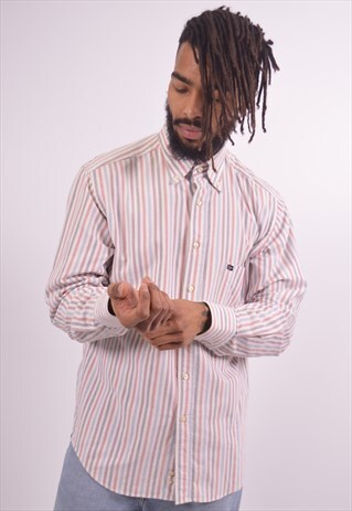 BEST COMPANY MENS VINTAGE SHIRT LARGE MULTI STRIPES 90S