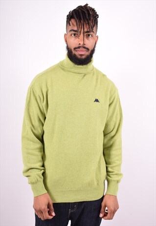 ROBE DI KAPPA MENS VINTAGE JUMPER SWEATER XL GREEN 90'S