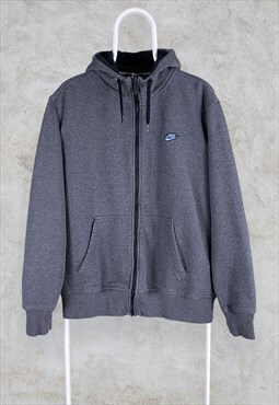 Grey Nike Hoodie Zip Up XL