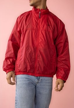 Vintage Nike Y2K Windbreaker Jacket in Red L