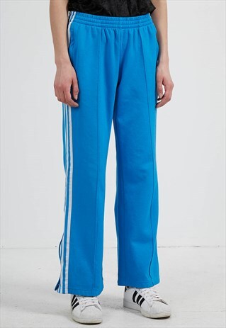 VINTAGE RETRO BLUE ADIDAS TRACK BOTTOMS JOGGERS