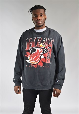 VINTAGE BLACK HEAT MIAMI BASKETBALL SWEATSHIRT