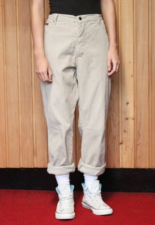 VINTAGE 1990S BEIGE WRANGLER CORD JEANS