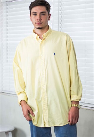 VINTAGE POLO RALPH LAUREN SHIRT LOGO 90S XL 10