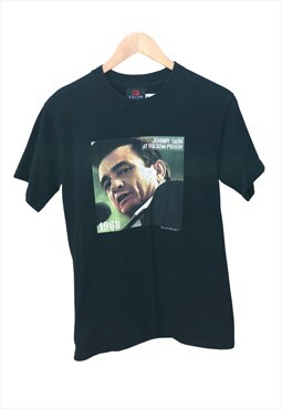 Vintage Johnny Cash Folsom Prison Print T-Shirt