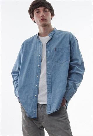 VINTAGE CHAPS X POLO RALPH LAUREN 90S BLUE LONG SLEEVE