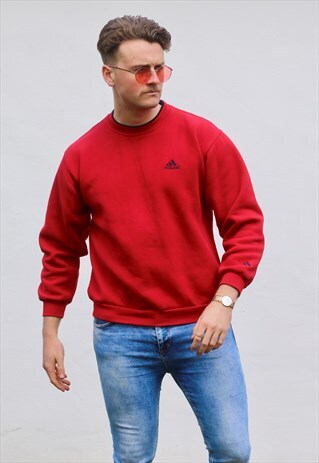 ADIDAS USA MINIMALIST LUST RED VINTAGE SWEATSHIRT