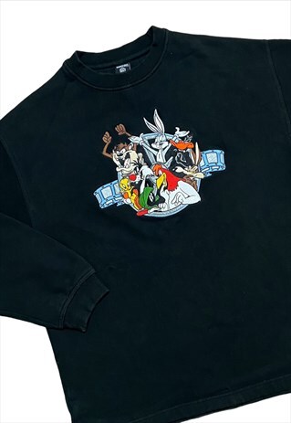 WARNER BROS LOONEY TUNES SWEATSHIRT IN BLACK
