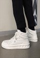CHUNKY SOLE HIGHTOPS 3D SNEAKERS PLATFORM SKATER SHOES WHITE