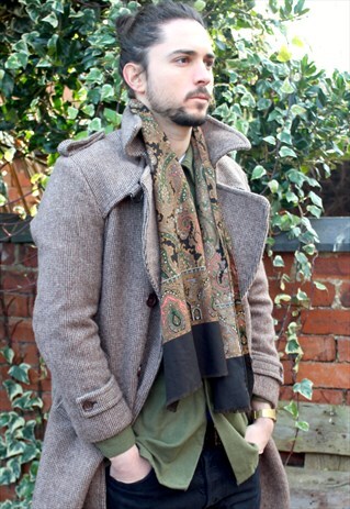 VINTAGE 70S MOD PAISLEY SCARF - SAMMY - INDIE ROCK PREPPIE