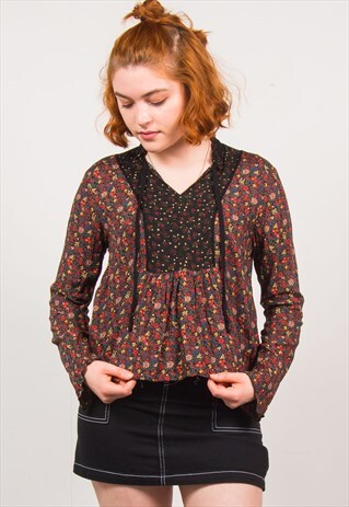 VINTAGE 90'S HIPPIE BLOUSE TOP