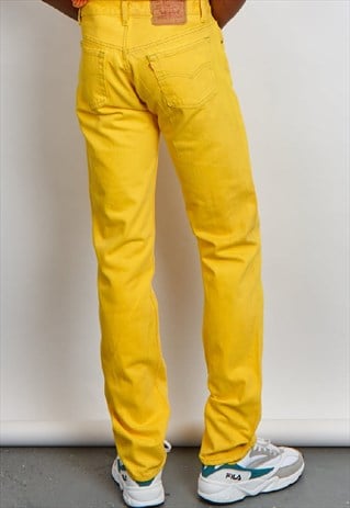 yellow levis 501 jeans