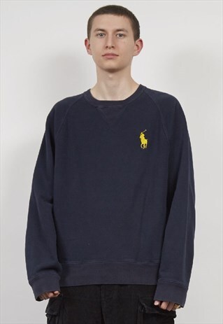 VINTAGE 90'S POLO RALPH LAUREN GIANT LOGO SWEATSHIRT