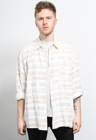 VINTAGE AZTEC PATTERNED SHIRT