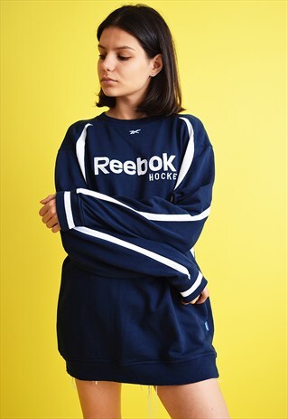 90'S RETRO REEBOK HOCKEY GRUNGE SCANDI SWEATSHIRT JUMPER