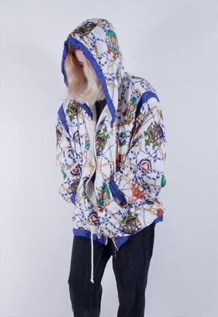 VINTAGE 80'S BAROQUE PATTERN WINDBREAKER